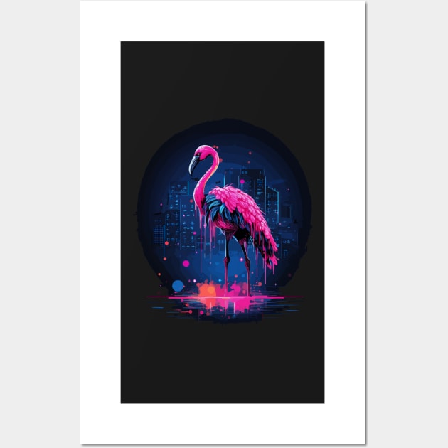 Cyberpunk flamingo Wall Art by ktmthrs